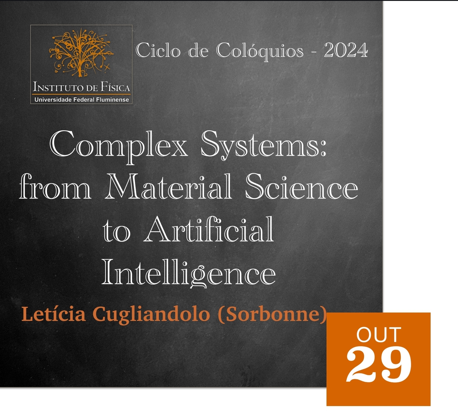 Complex Systems: from Material Science to Artificial Intelligence